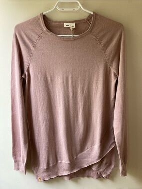 NWT Tentree Acre Long Sleeve Lightweight Sweater in Orchid Pink